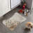 Neutral Wabi Sabi Patterns - 1 Piece Bone Shape Feeding Mat