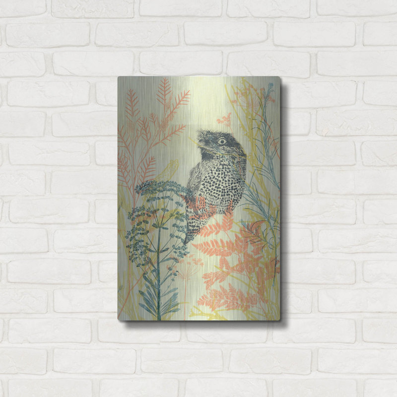 Art mural convivial, "Tawny Frog" par Trudy riz, H 24 po x l 16 po