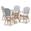 Ensemble repas en plastique et rotin pour 4 personnes Cada