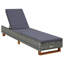 Coussin de patio pour chaise longue, siège réglable, 79 po, rotin gris osier