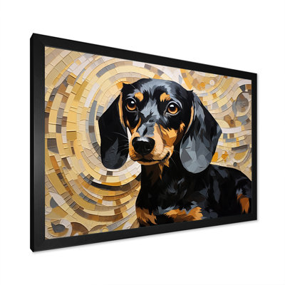 «Funny Daschund Portrait I», reproduction sur toile