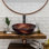 Lavabo de salle de bain vasque circulaire en verre trempé avec robinet Beyo Brown