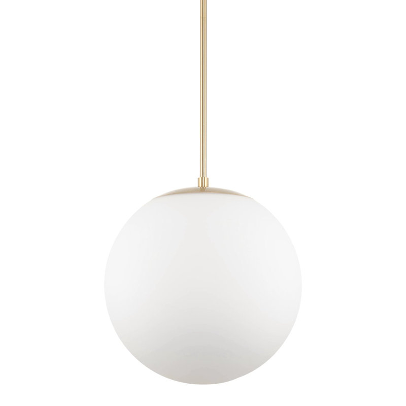 Luminaire suspendu sphère 1 lumière Kimbrielle, H 59 po x l 14 po x P 13,5 po