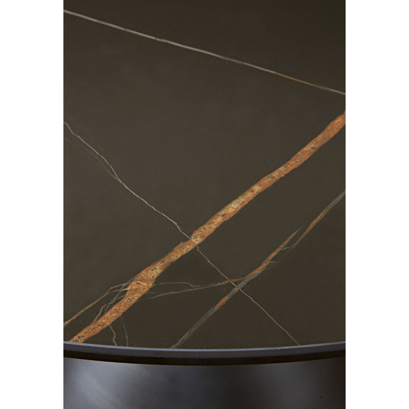 Round Stone Top Metal Base Dining Table
