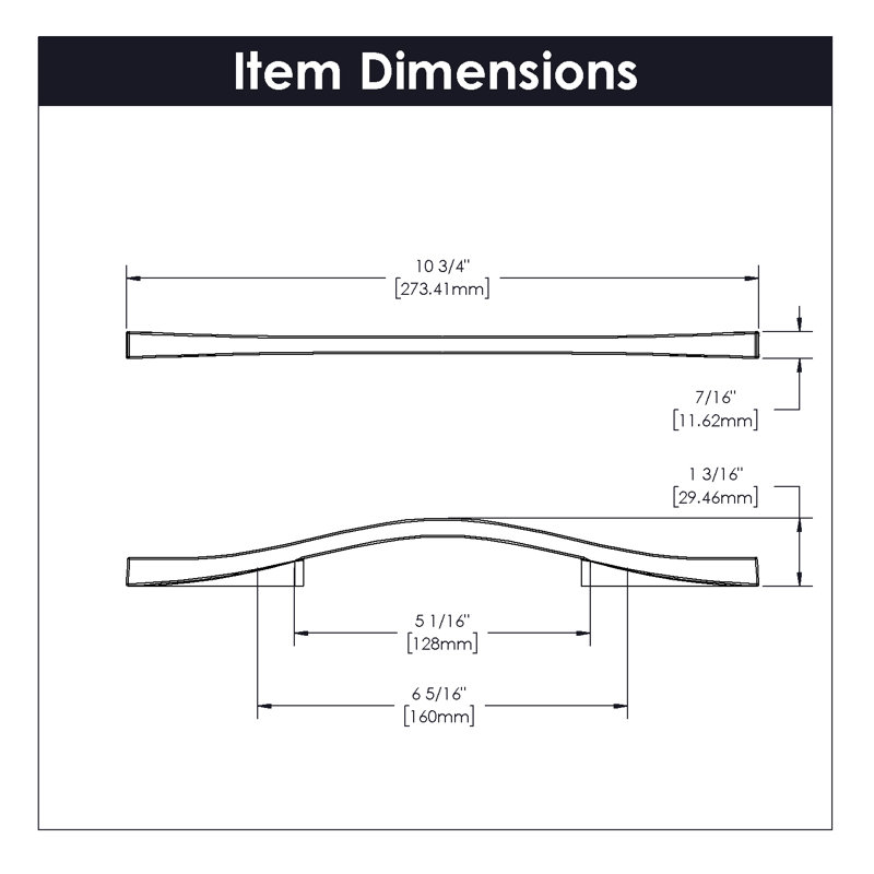 Emerge Bar / Handle Pull, Brushed Golden Brass