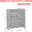 Oruada 103 cm H x 100 cm W Solid Wood Standard Bookcase-261608213