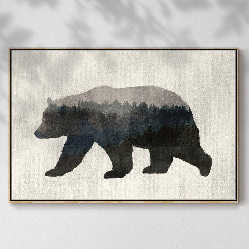 The Wilderness II, H 17 po x l 25 po x P 2 po, Toile avec cadre en bois naturel