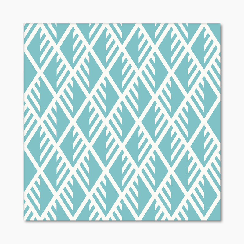" Light Blue Diamonds ", 36" H x 36" W x 1" D, Wrapped Canvas