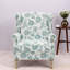Chaises d'appoint à oreilles confortables en tissu et pieds en bois Modern Floral Home