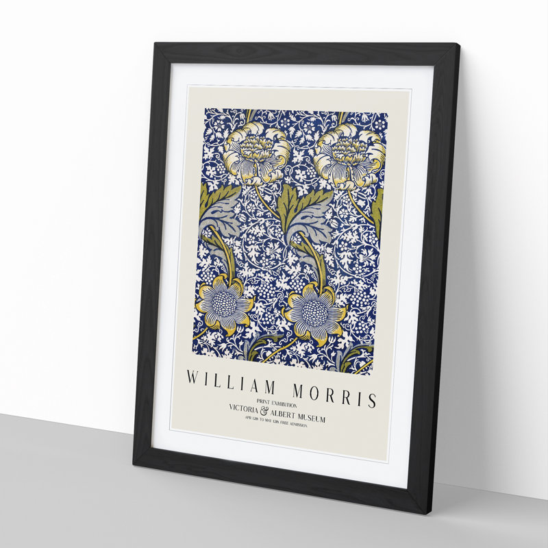 Kennet Vol.1 by William Morris - Picture Frame Art Prints, Black Framed, 36cm H x 27cm W x 2cm D