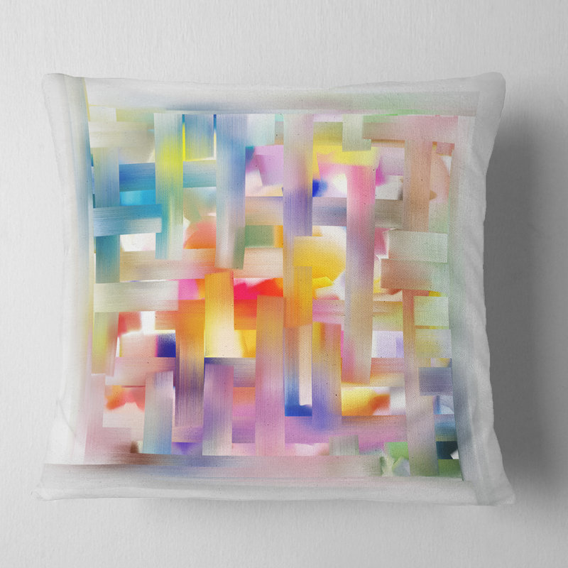  Coussin abstrait, 16 po x 16 po, Coussin décoratif