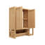 Grande boîte de rangement de toilette murale en bambou pour salle de bain, couleur neutre