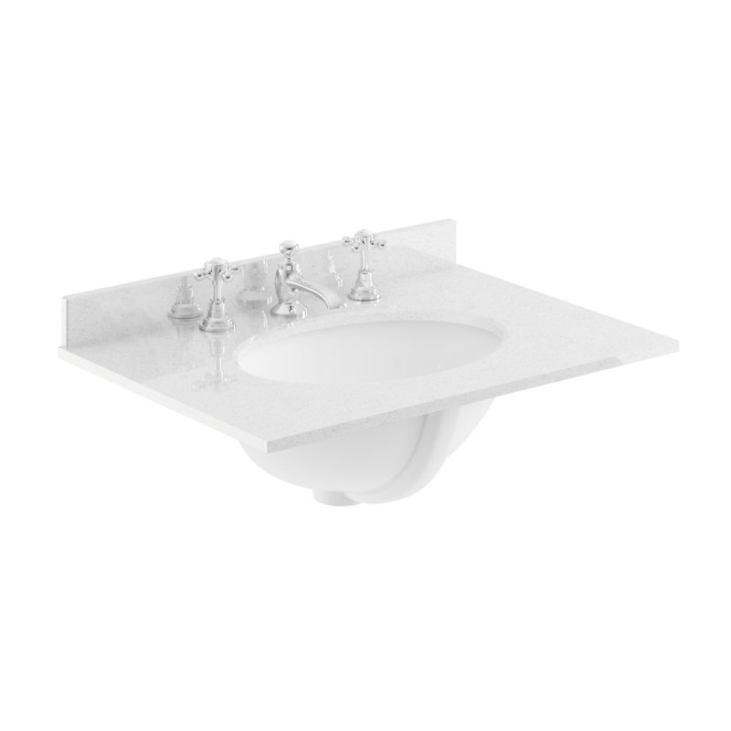 Nuie 470mm W Oval Sink with Overflow, White