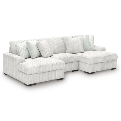 Stupendous 3-Piece Sectional with Double Chaise
