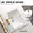 Los Flexi White Drop In Bathroom Sink Ceramic Rectangular with Faucet Hole & Overflow-114023054-114023051