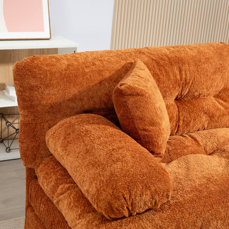 Canapé modulaire 84 po Chenille, Orange