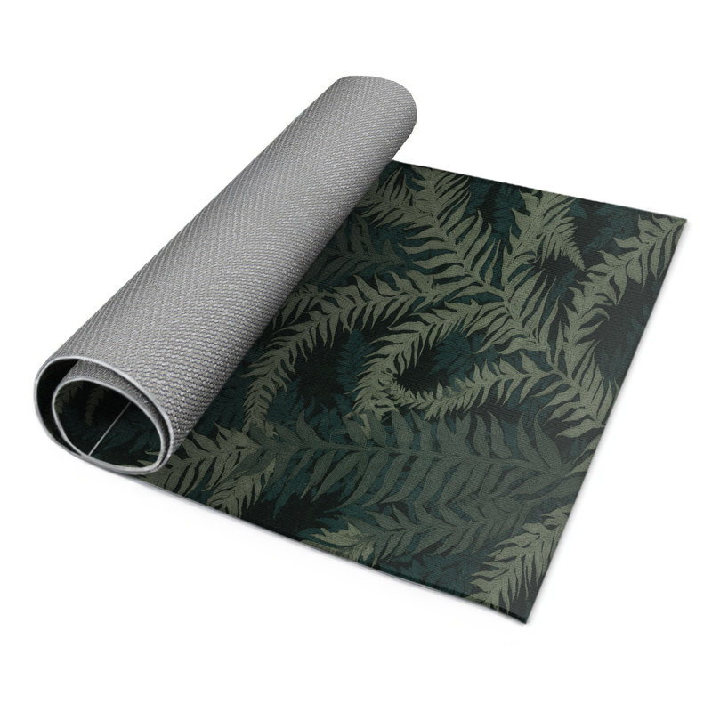 Nature Green Indoor and Outdoor Area Rug, Rectangle 5' x 7'