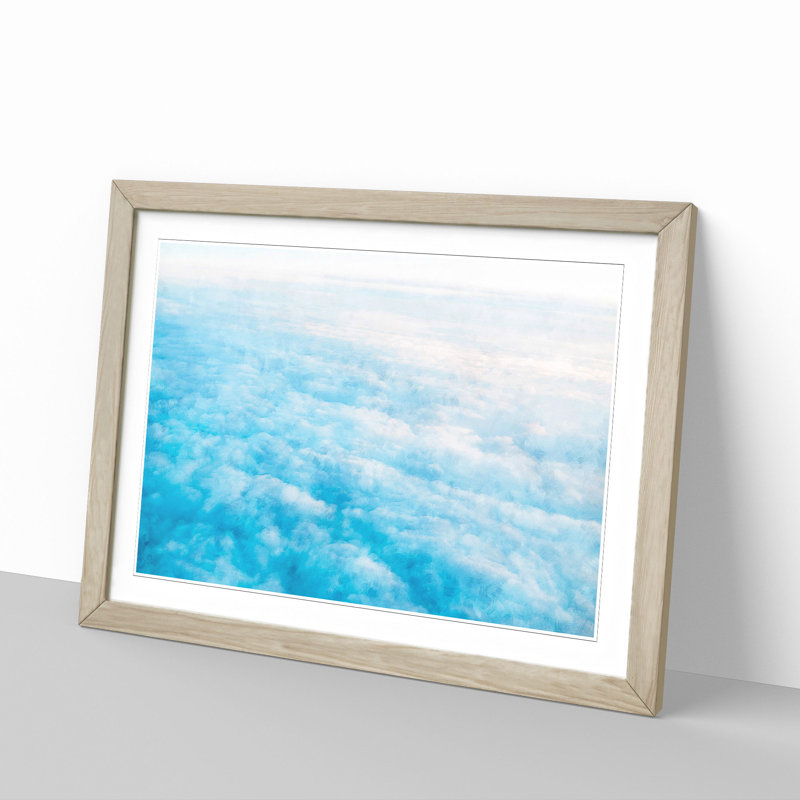 Over the Clouds - Picture Frame Graphic Art Print, 24cm H x 33cm W x 2cm D, Oak Framed