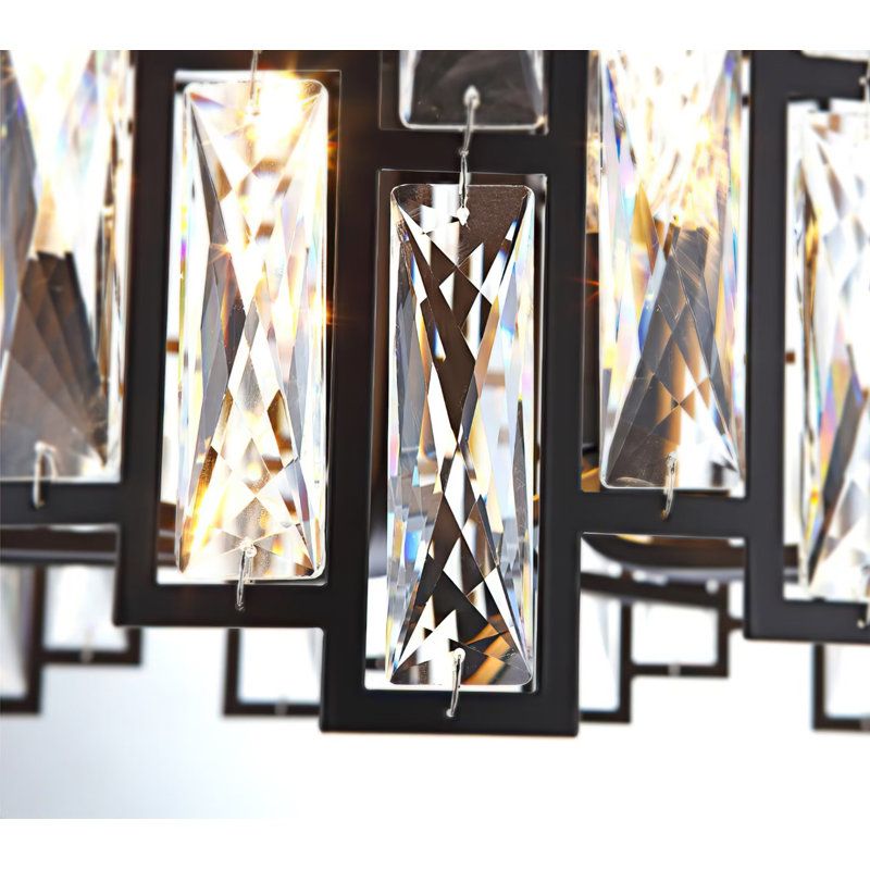 6 lumières modernes cristal Chanderlier