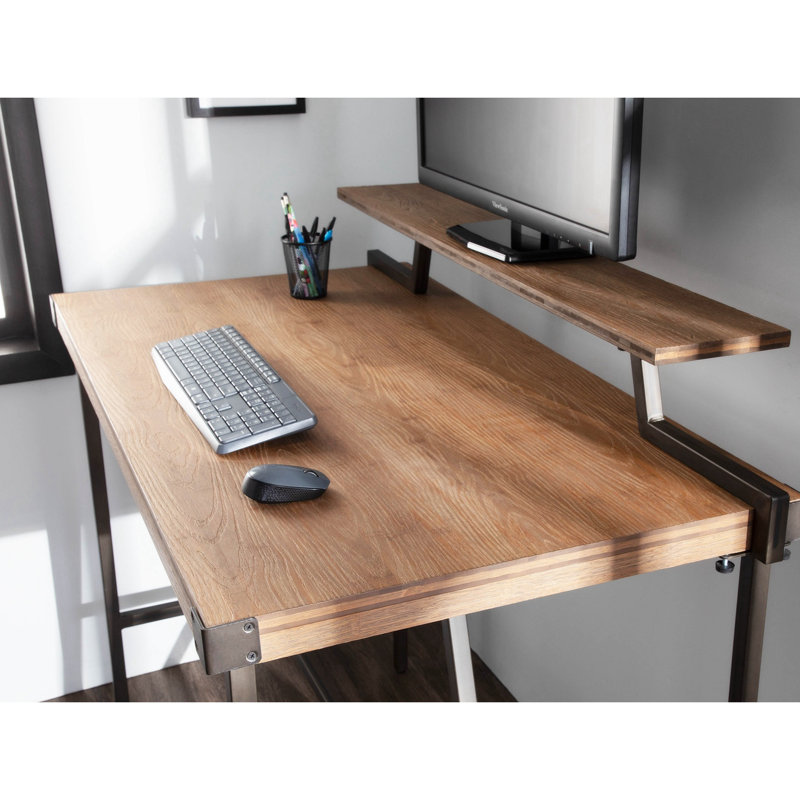 Bureau d'écriture rectangulaire L 49,83 po x l 26,83 po, Brun