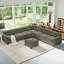 Canapé modulaire rembourré avec repose-pieds Dona-105785939