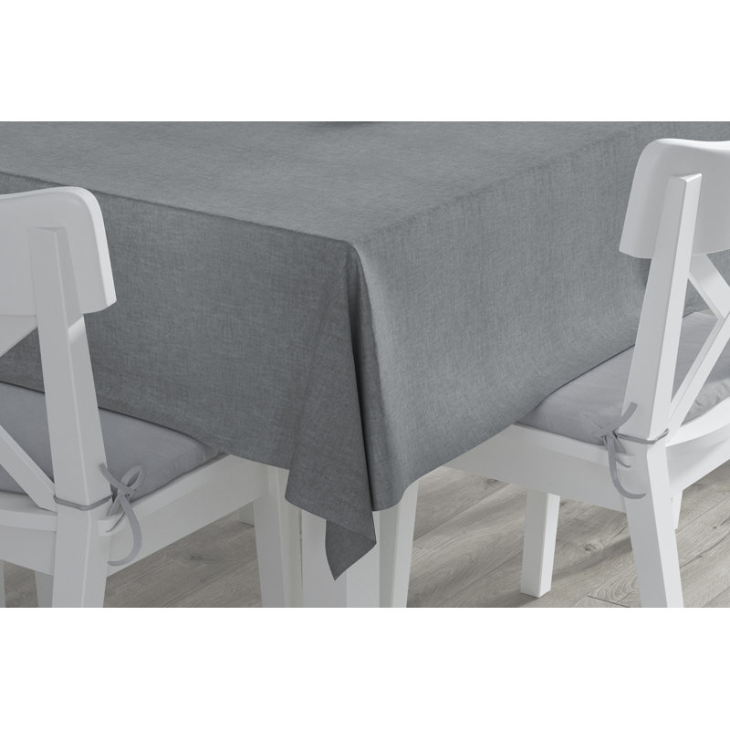 Nappe ronde en polyester Vallejos, 104 po x 60 po, oblong, Argent