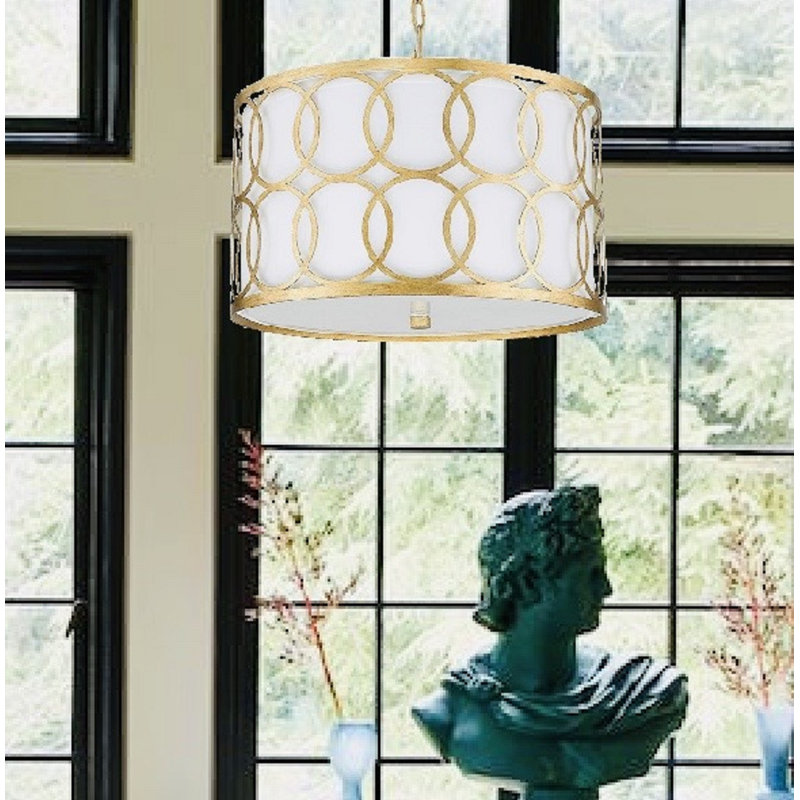 Luminaire suspendu tambour 3 lumières