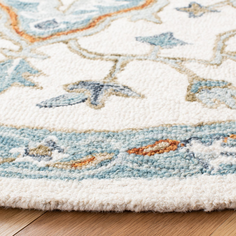 Tapis oriental en laine / coton / latex touffeté à la main Pearisburg, Rond 6 pi