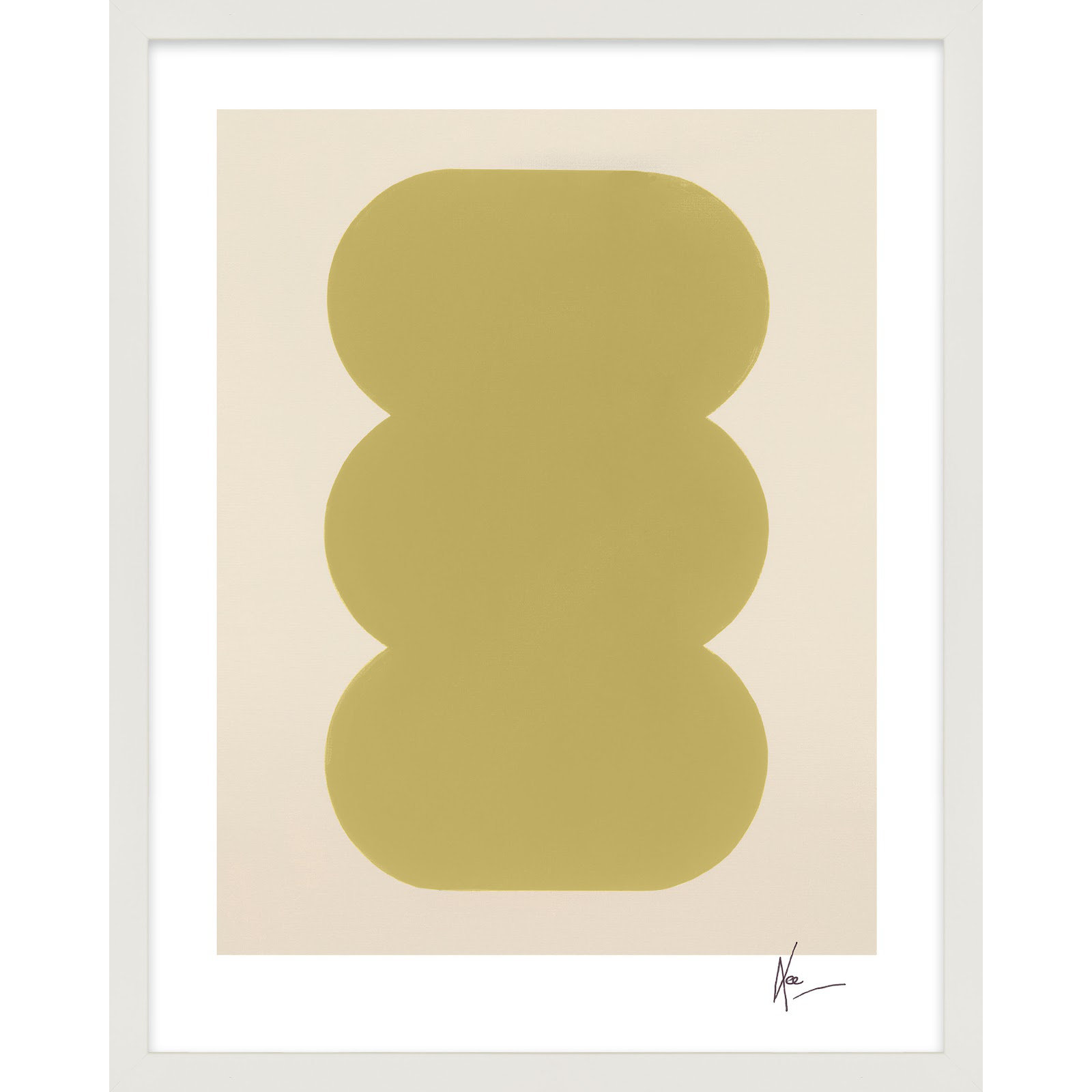 Keyhole 4 by Lee Lessem, White Framed, 50" H x 40" W x 1.25" D