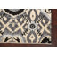 Tapis gris / noir / ivoire noué à la main de conception unique 4 pi 6 po x 7 pi New Age