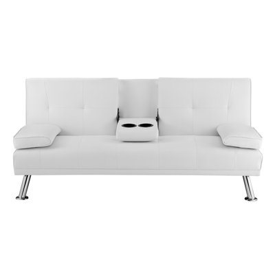 Crifasi Twin 38.6'' Faux Leather Convertible Sofa