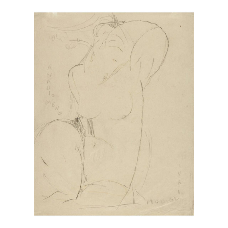 Anadiomena par Amedeo Modigliani - Estampe numérique, H 20 po x l 16 po