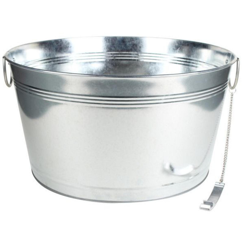 Galvanized Round With Handles Beer Bucket