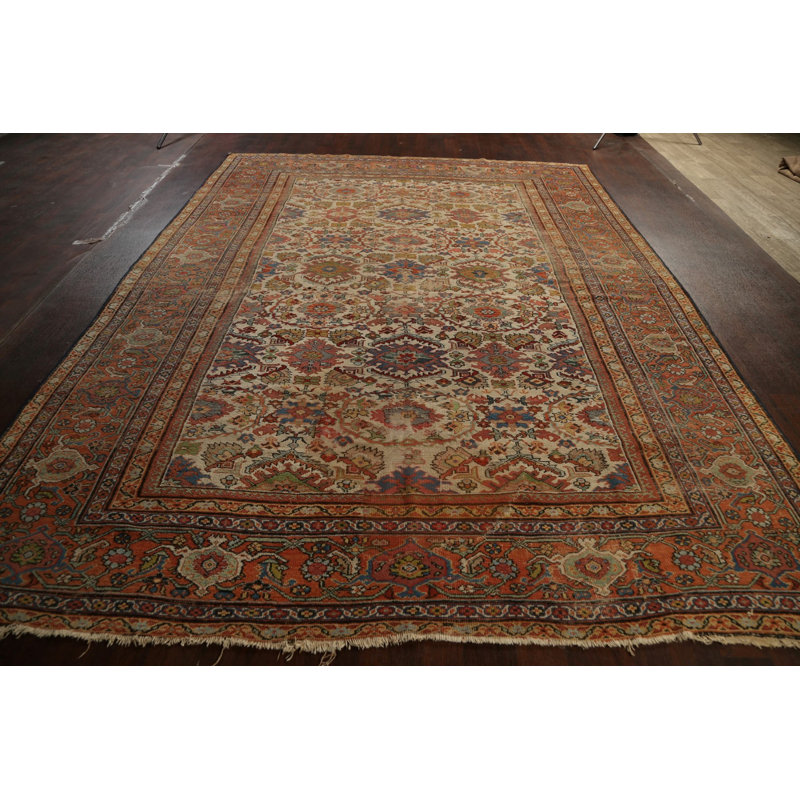 One-of-a-Kind 8'11" X 11'9" Before 1900 Wool Area Rug in