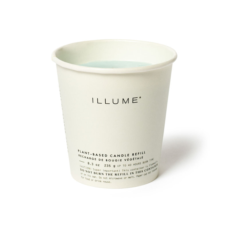 Recharge de bougie en verre Fresh Sea Salt, Blanc