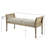 Martha Stewart Isla Tufted Upholstered and Cane Accent Bench