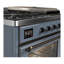 Majestic III Series 48 Inch Dual Fuel Range with 5 Sealed Burners, Griddle, Frenchtop in Glossy Black (Natural Gas, Burnished Trim)-1981615042-1981615047-1981615048