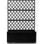 Ensemble pour jardin surélevé avec jardinière - pot à fleurs multifonctionnel en métal 3 en 1, fabrication en acier galvanisé durable, roulettes verrouillables, drainage et conception verticale mince-1273429640