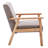 Mid-Century Modern Solid Wood Accent Chair With Faux Leather Upholstery-1031829090