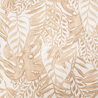 Gold/Cream Tropical Leaf Textured Non-Woven Vinyl DecoPrint