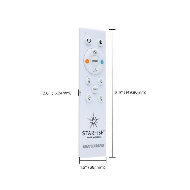 Télécommande pour éclairage étoile de mer à finition blanche