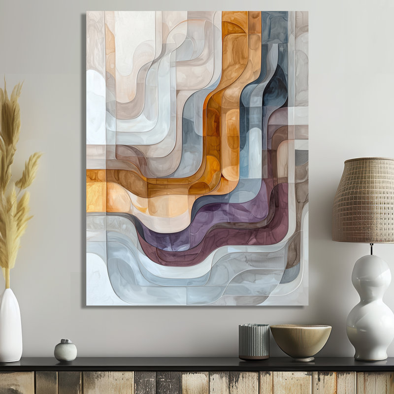 Hansell - Art mural moderne transitionnel en métal, H 32 po x l 16 po