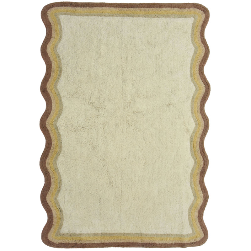 Bleechington Solid Colour Cotton Hand Woven Area Rug, Rectangle 200 x 290cm