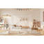 Lit simple en bois avec clôture, blanc-2002333477