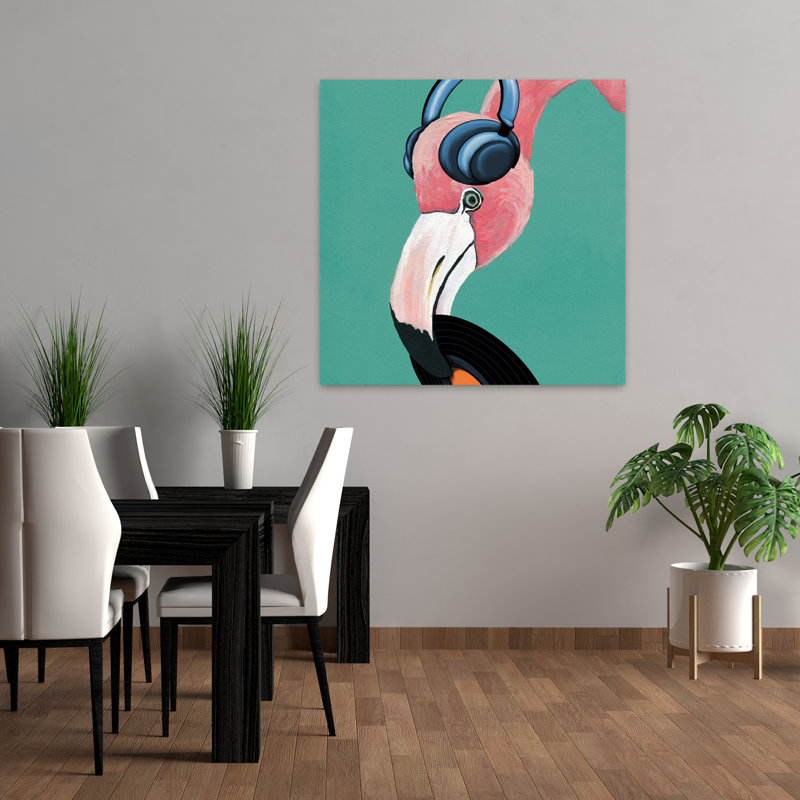 Wild Iv Square, art fantaisiste tropical, H 36 po x l 36 po
