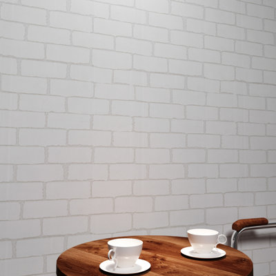 Classic Faux Brick 23. 62 In. X 197 In. Peel & Stick Pvc Roll Wallpaper, Self-adhesive Paper, 1 Roll
