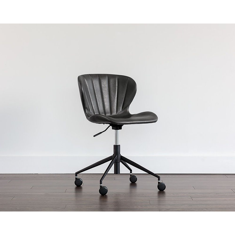 Arabella Swivel Task Chair, Dark Gray