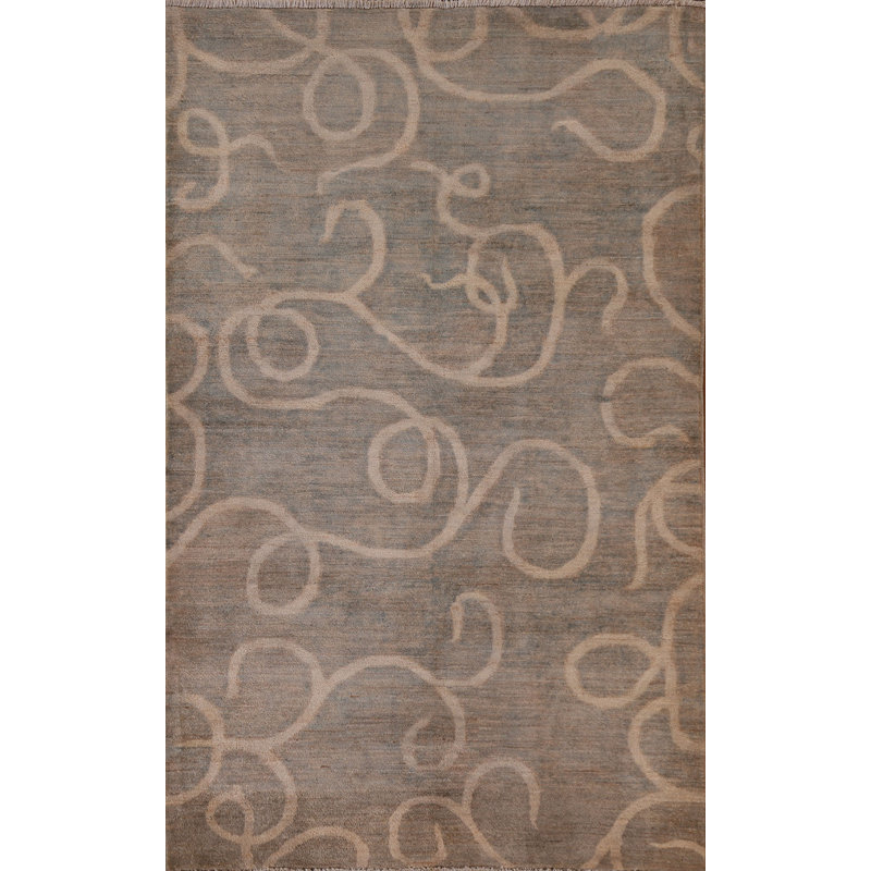 Tapis contemporain Gabbeh Kashkoli fait à la main 4 x 6