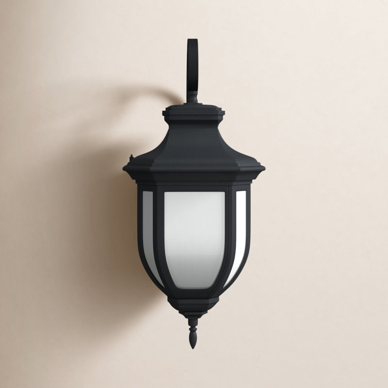 Lanterne murale d'extérieur Carterton, H 14,63 po x l 6,38 po x P 8,5 po, Noir, Oui