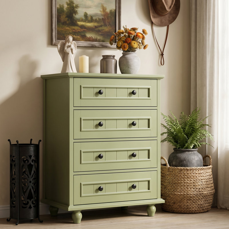 Amarilys 4 Drawer 26" W Chest, Green